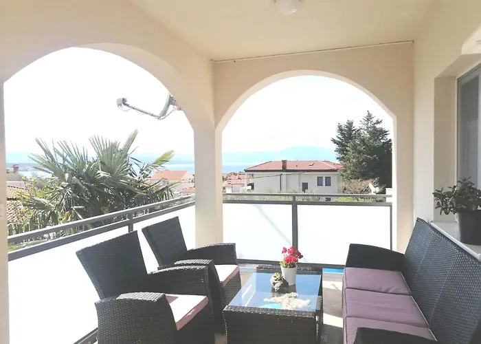 Lovely Sea View House In Island Krk Lägenhet